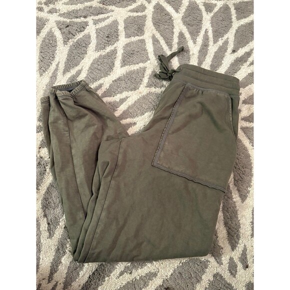 Dark Green Aerie Jogger Sweatpants - Picture 1 of 3